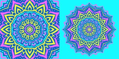 abstract mandala background psychedelic style round trippy vector design