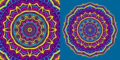abstract mandala background psychedelic style round trippy vector design