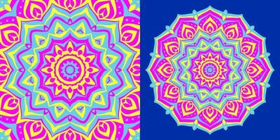 abstract mandala background psychedelic style round trippy vector design