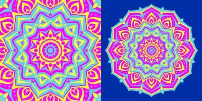 abstract mandala background psychedelic style round trippy vector design