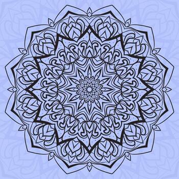 abstract circular mandala vector design with clipping mask texture background for web or print element