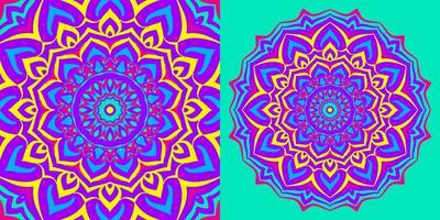 abstract mandala background psychedelic style round trippy vector design