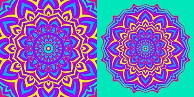 abstract mandala background psychedelic style round trippy vector design