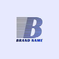 letter B stripes professional corporate initials vector logo design