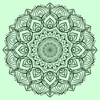 Mandala art circular trippy round decorative design for web or print element vector
