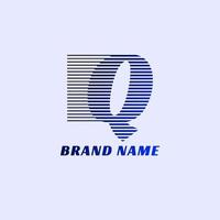 letter Q stripes professional corporate initials vector logo design