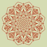 elemento de diseño de vector de arte de mandala decorativo redondo abstracto