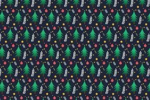 Christmas pattern decoration with a dark background. Seamless abstract pattern vector for Christmas. Xmas endless pattern design for backgrounds, book covers, and wallpapers. Minimal pattern texture.