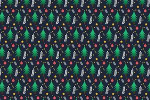 Christmas pattern decoration with a dark background. Seamless abstract pattern vector for Christmas. Xmas endless pattern design for backgrounds, book covers, and wallpapers. Minimal pattern texture.