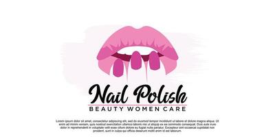 Nail polish logo design with creative concept Premium Vector part 1