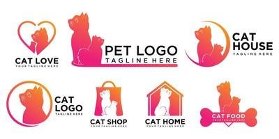 Pet logo design with creative unique style Premium Vector part 1