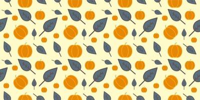 Seamless pattern pumpkins vector