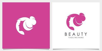 icono de vector de belleza para mujer con diseño de logotipo creativo moderno vector premium