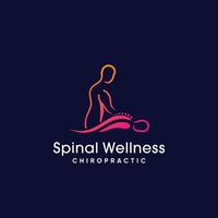 Chiropractic icon logo design Premium Vector