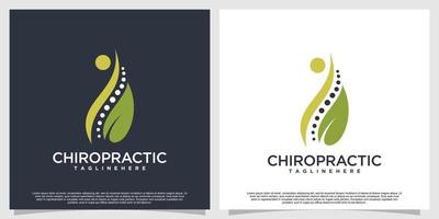 Chiropractic logo design for massage theraphy health Premium Vector part 1
