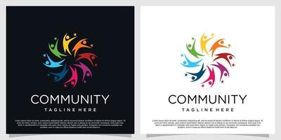 Community logo design with creative concept premium vector part 6