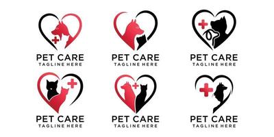 Pet logo design with creative unique style Premium Vector part 3