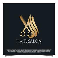Hair salon logo design Premium Vector