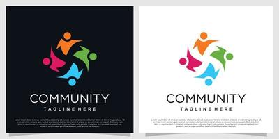 Community logo design with creative concept premium vector part 2