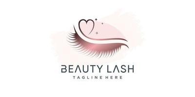 Eyelashes logo icon with unique element concept for beauty Premium Vector