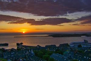 heligoland - isla duna - amanecer foto