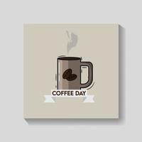 plantilla del día internacional del café vector