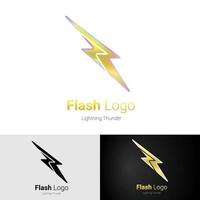 Lighning flash vector logo design, suitable use for symbol, sign, or element business design