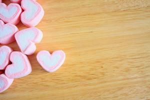 heart shape marshmallow for valentines background photo