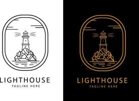 vector illustration of a lighthouse for a symbol or logo icon line art style.