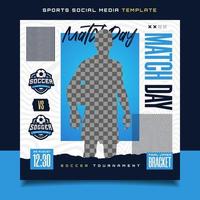 Soccer sports tournament banner flyer for social media post vector