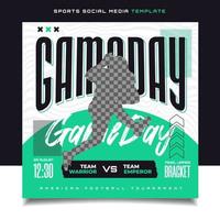 American Football sports match day banner flyer for social media post vector