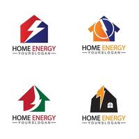 Home Power Energy Logo Vector Icon Symbol Design Illustration