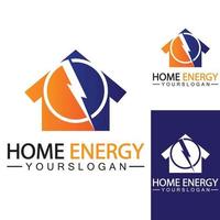 ilustración de diseño de símbolo de icono de vector de logotipo de energía de energía doméstica