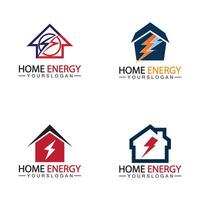 Home Power Energy Logo Vector Icon Symbol Design Illustration