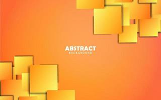 Abstract geometric square orange color background vector