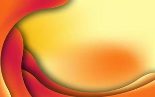 Abstract wave shape orange color papercut background vector