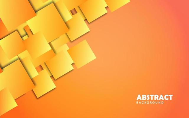 Abstract geometric square orange color background