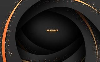 Abstract black golden luxury background vector