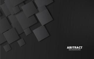 Abstract geometric square dark black background vector