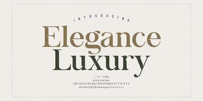 Elegance Luxury wedding alphabet font. Typography elegant classic lettering serif fonts decorative vintage retro for logo. vector illustration