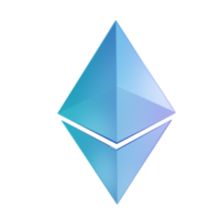 3D illustration Ethereum logo png