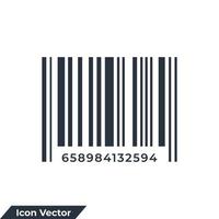 ilustración de vector de logotipo de icono de código de barras. verifique la plantilla de símbolo de código para la colección de diseño gráfico y web