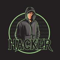 ilustración vectorial hacker vector