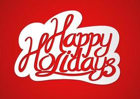 Happy holidays text vector