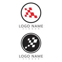 Race flag icon, simple design illustration vector