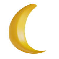 lune d'illustration 3d adaptée au ramadan