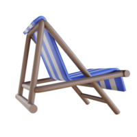 3D illustration beach lounge chairs png