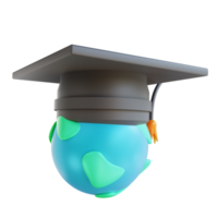 3D illustration colorful world graduation png