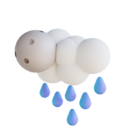 chuva de noite de ilustração 3d png