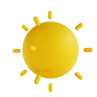 sol de ilustração 3D png